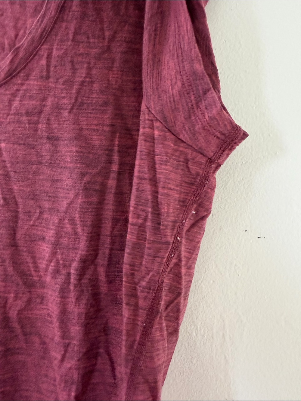 Ibex Merino Wool Burgundy Short Sleeve Scoop Neck Casual Tee Women’s Size XL - Picture 5 of 15